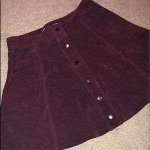 Velvet Mini Skirt